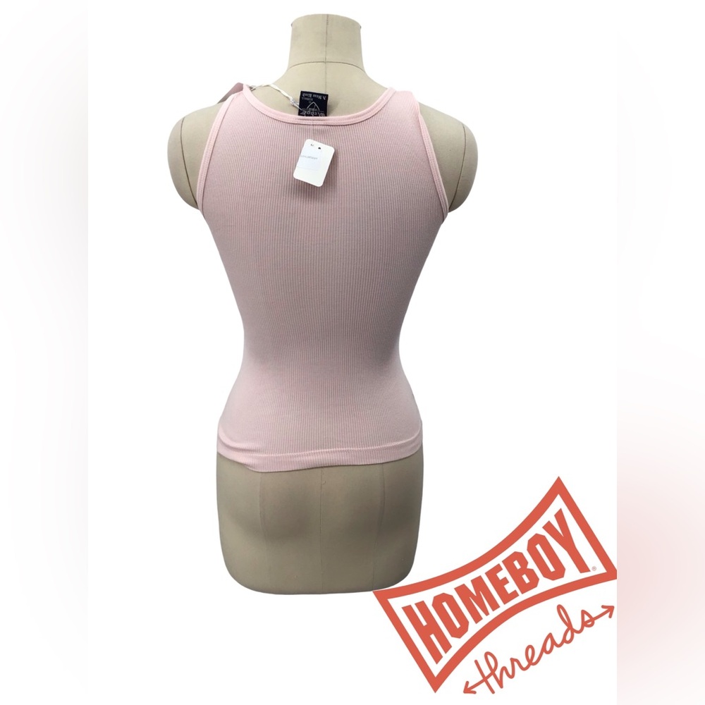 Pink Ribbed Tank Top - Picture 2 of 5